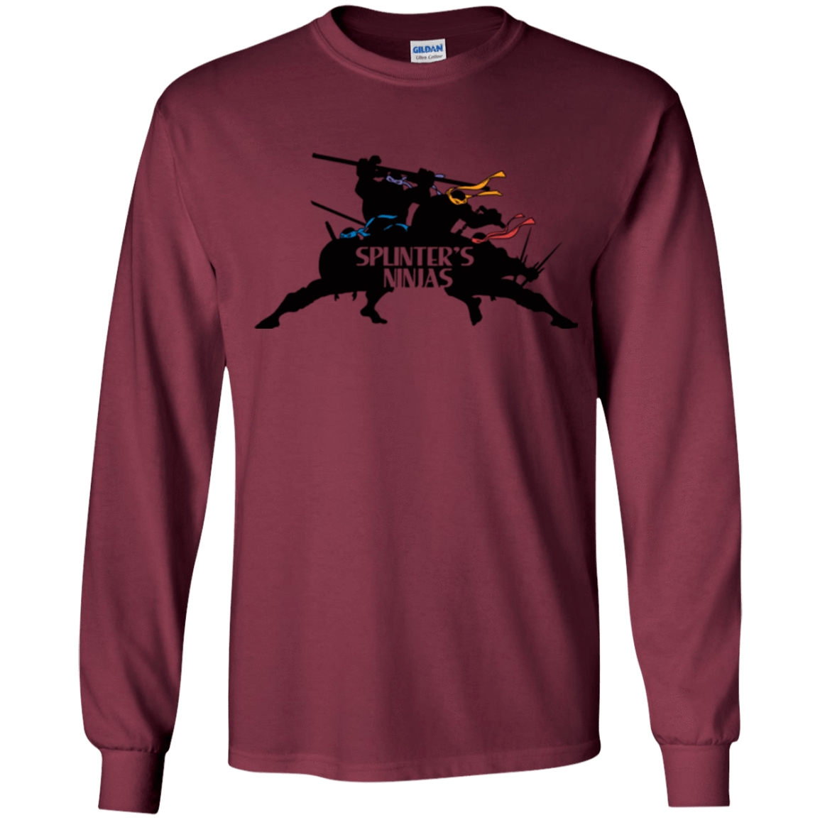 T-Shirts Maroon / YS Splinters Ninjas Youth Long Sleeve T-Shirt