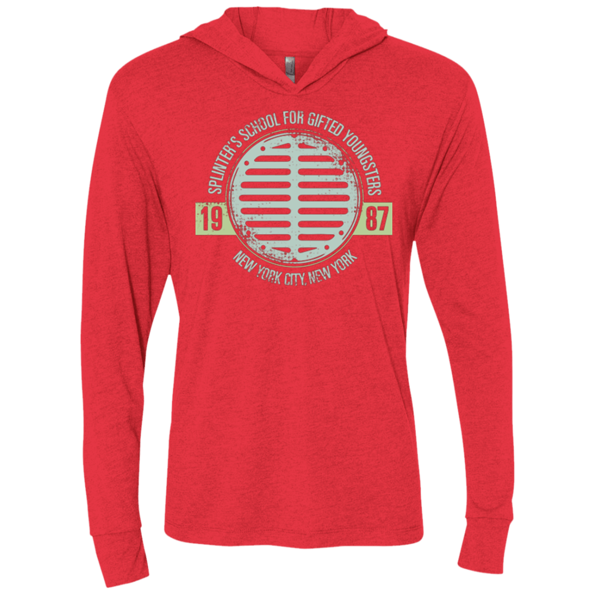 T-Shirts Vintage Red / X-Small Splinters School Triblend Long Sleeve Hoodie Tee