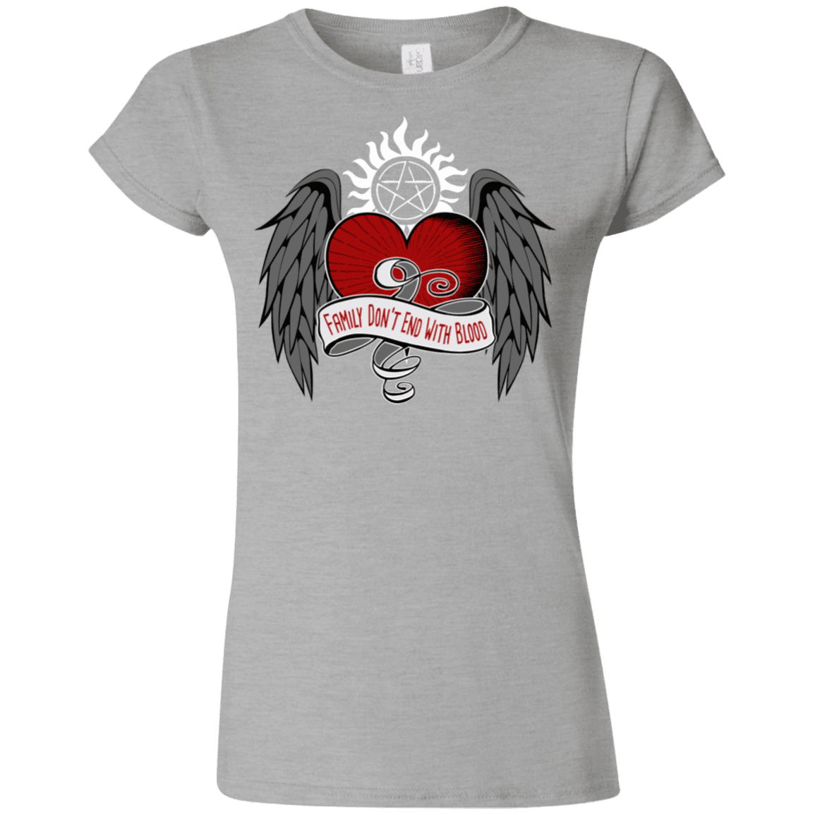 T-Shirts Sport Grey / S SPN Tattoo Junior Slimmer-Fit T-Shirt