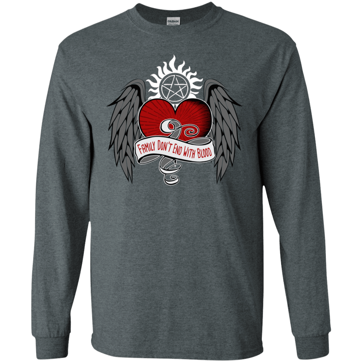 T-Shirts Dark Heather / S SPN Tattoo Men's Long Sleeve T-Shirt