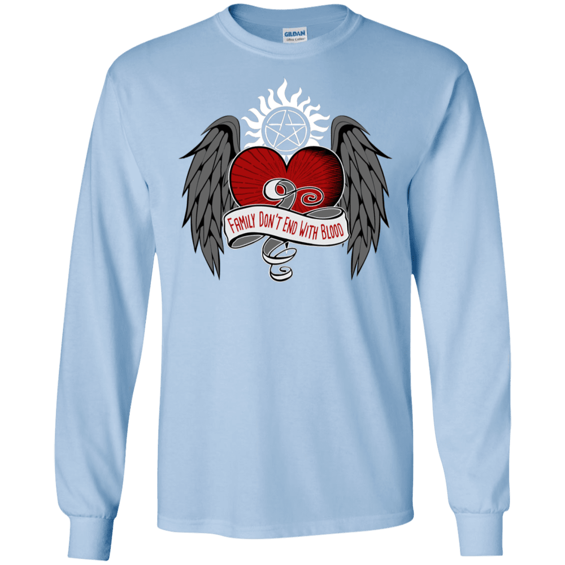 T-Shirts Light Blue / S SPN Tattoo Men's Long Sleeve T-Shirt