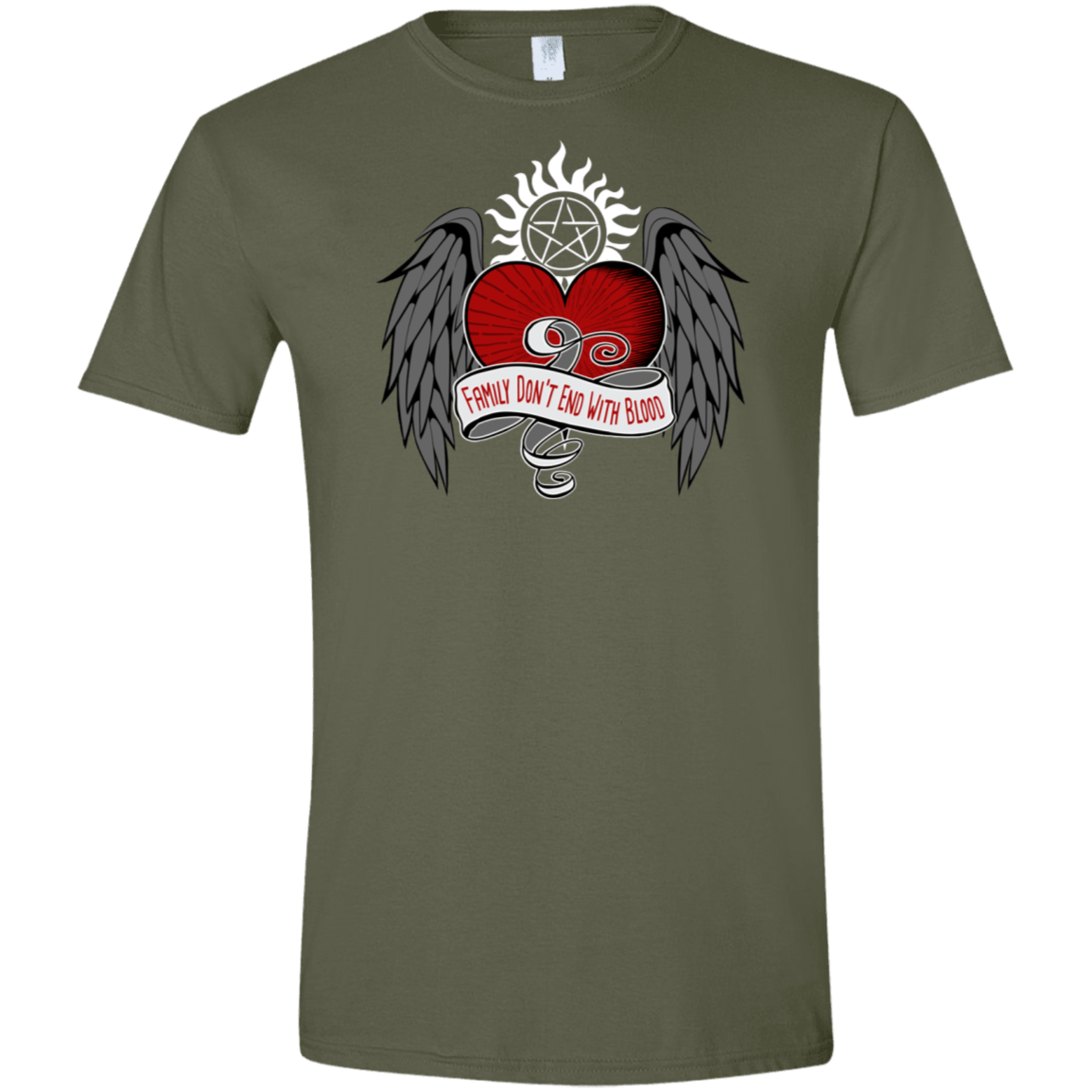 T-Shirts Military Green / S SPN Tattoo Men's Semi-Fitted Softstyle