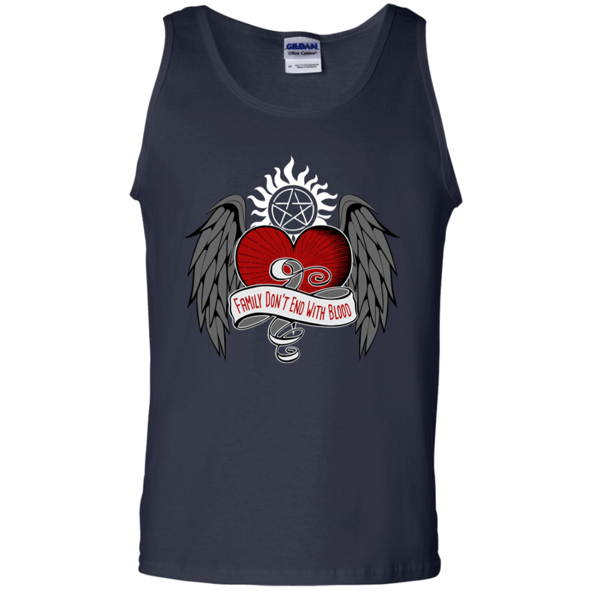 T-Shirts Navy / S SPN Tattoo Men's Tank Top