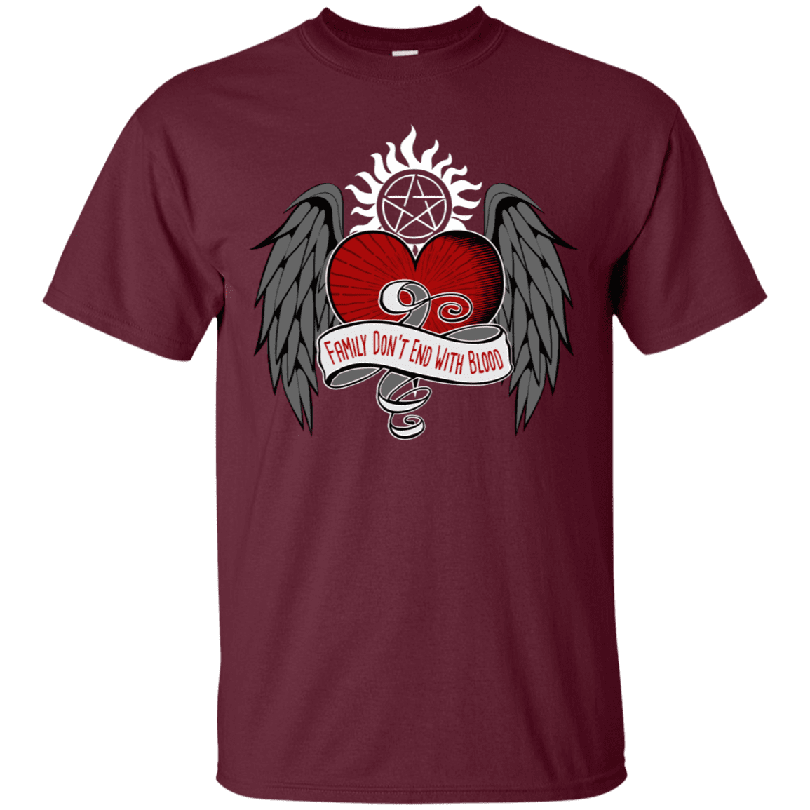 T-Shirts Maroon / S SPN Tattoo T-Shirt