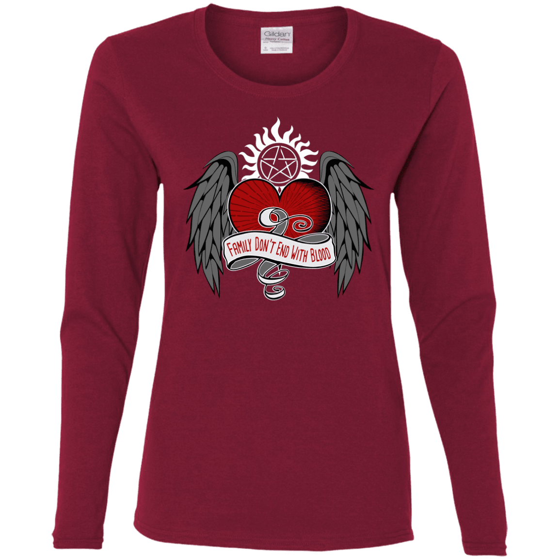 T-Shirts Cardinal / S SPN Tattoo Women's Long Sleeve T-Shirt