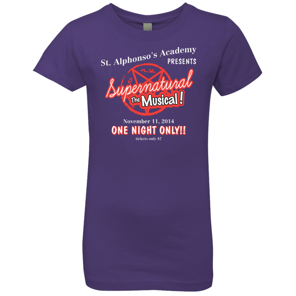 T-Shirts Purple Rush / YXS SPN The Musical Girls Premium T-Shirt