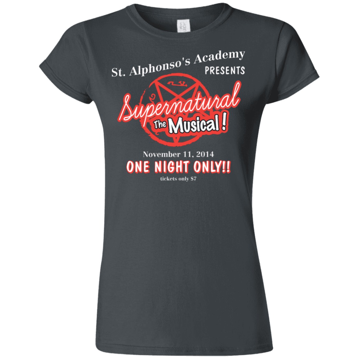 T-Shirts Charcoal / S SPN The Musical Junior Slimmer-Fit T-Shirt