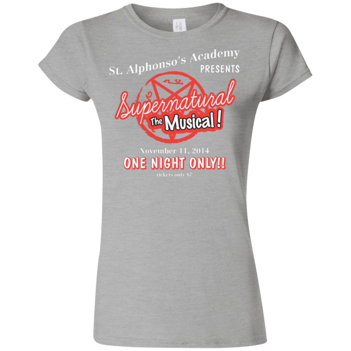 T-Shirts Sport Grey / S SPN The Musical Junior Slimmer-Fit T-Shirt