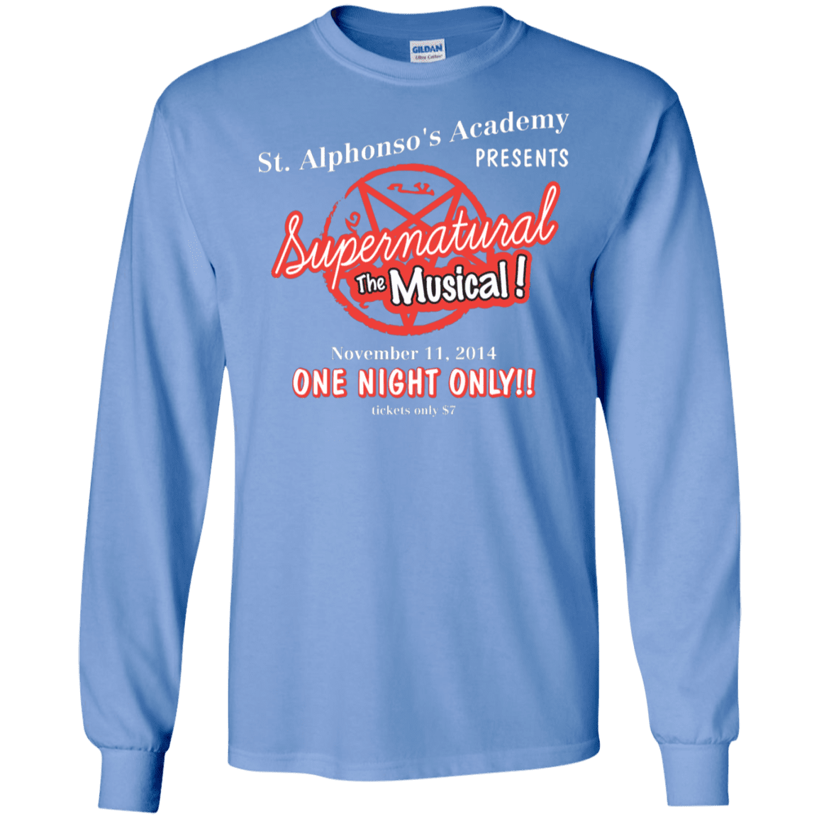 T-Shirts Carolina Blue / S SPN The Musical Men's Long Sleeve T-Shirt