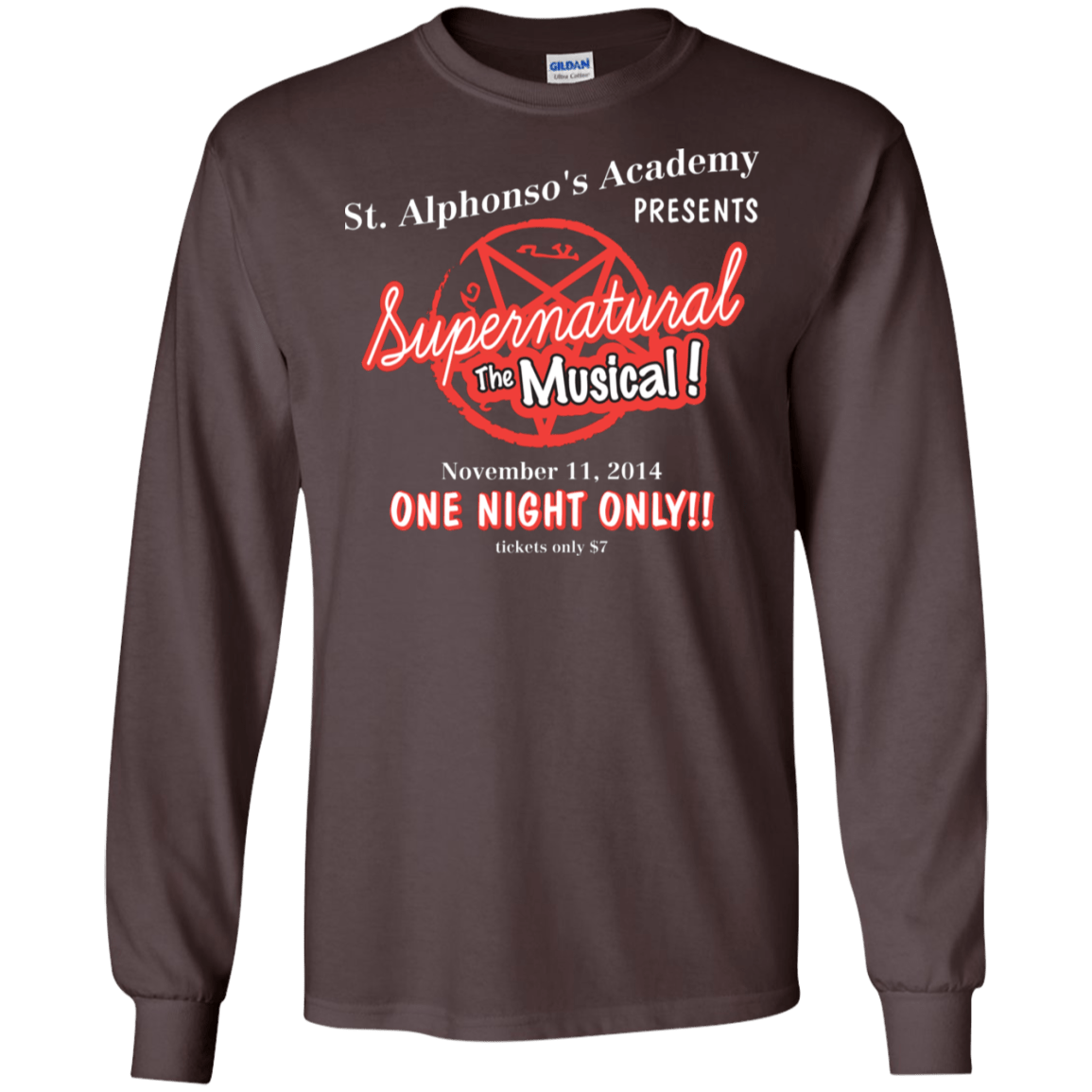 T-Shirts Dark Chocolate / S SPN The Musical Men's Long Sleeve T-Shirt