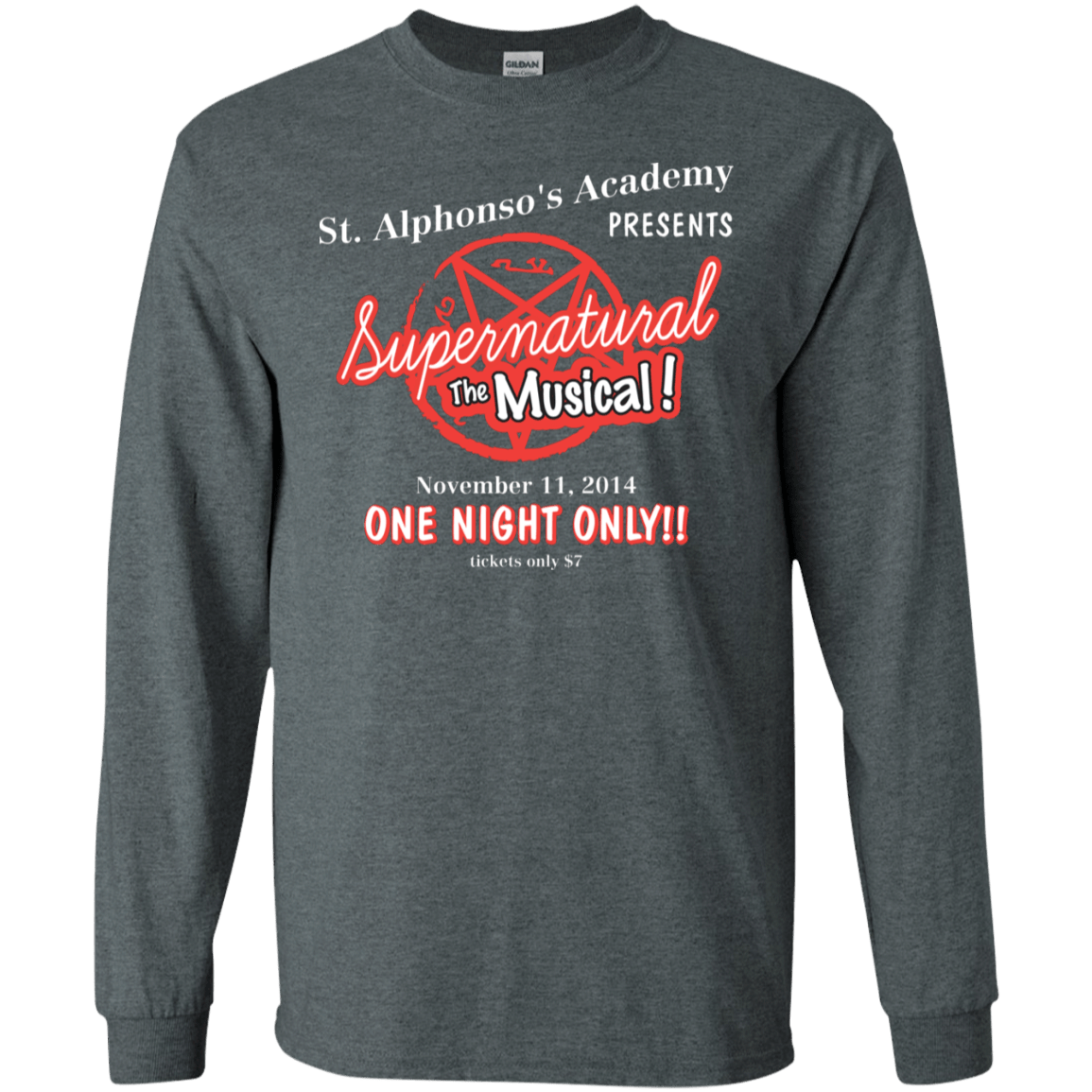T-Shirts Dark Heather / S SPN The Musical Men's Long Sleeve T-Shirt