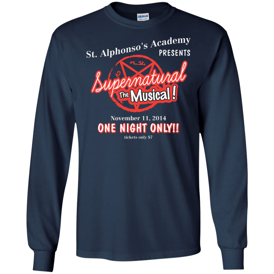T-Shirts Navy / S SPN The Musical Men's Long Sleeve T-Shirt