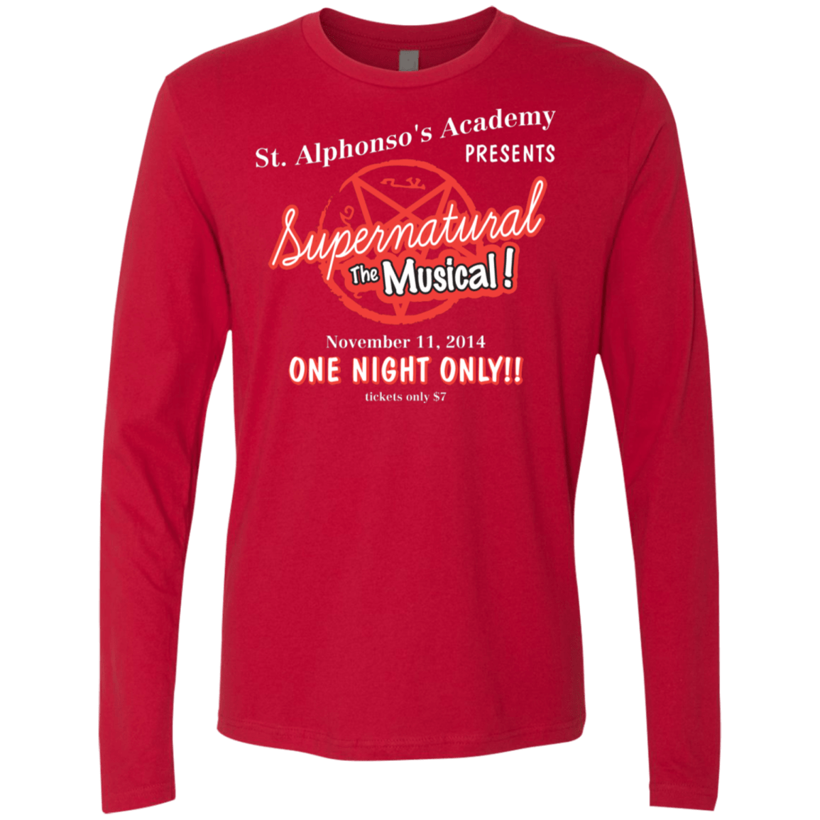 T-Shirts Red / S SPN The Musical Men's Premium Long Sleeve