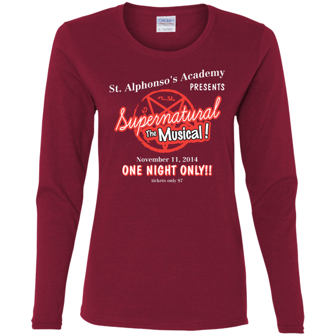 T-Shirts Cardinal / S SPN The Musical Women's Long Sleeve T-Shirt