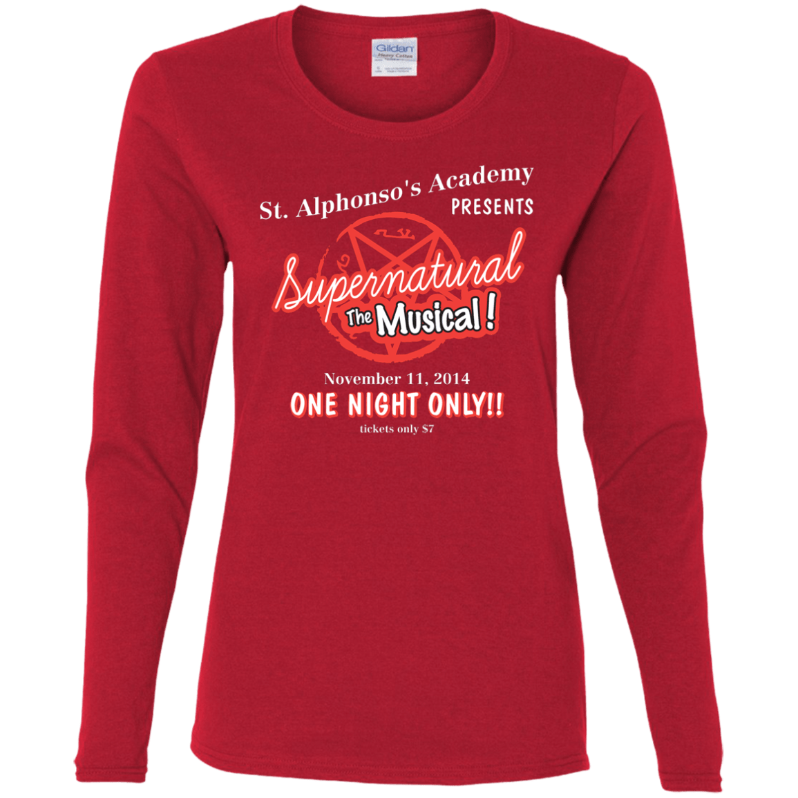 T-Shirts Red / S SPN The Musical Women's Long Sleeve T-Shirt