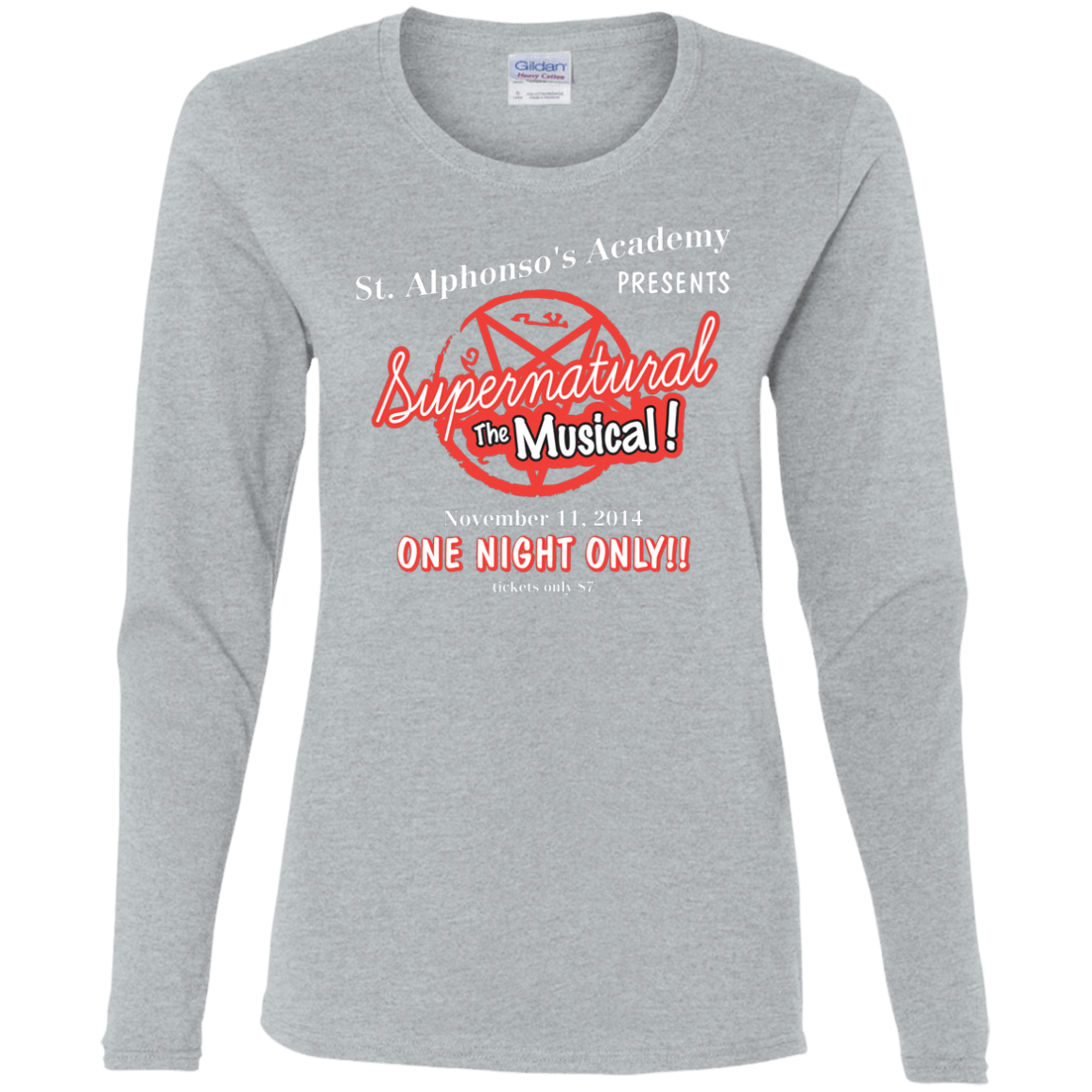 T-Shirts Sport Grey / S SPN The Musical Women's Long Sleeve T-Shirt