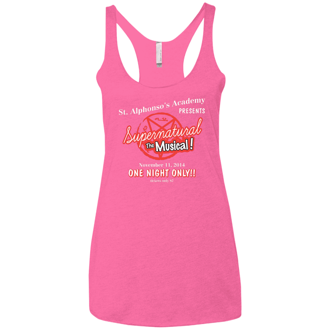 T-Shirts Vintage Pink / X-Small SPN The Musical Women's Triblend Racerback Tank