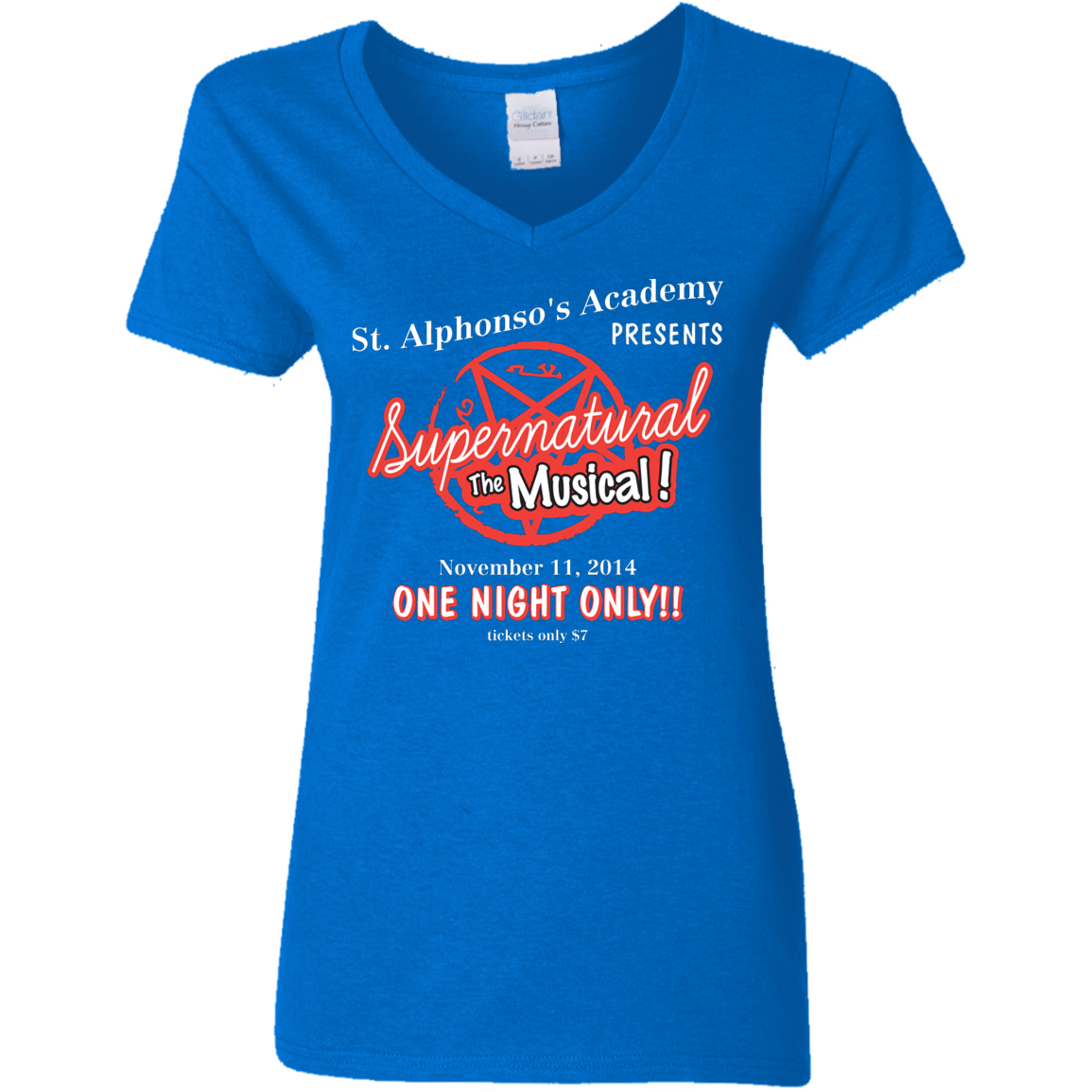 T-Shirts Royal / S SPN The Musical Women's V-Neck T-Shirt