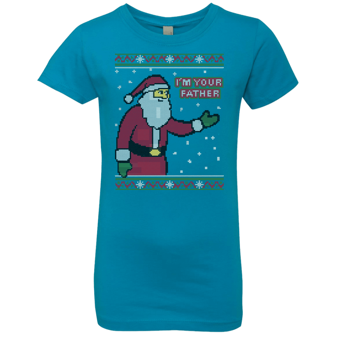 T-Shirts Turquoise / YXS Spoiler Christmas Sweater Girls Premium T-Shirt
