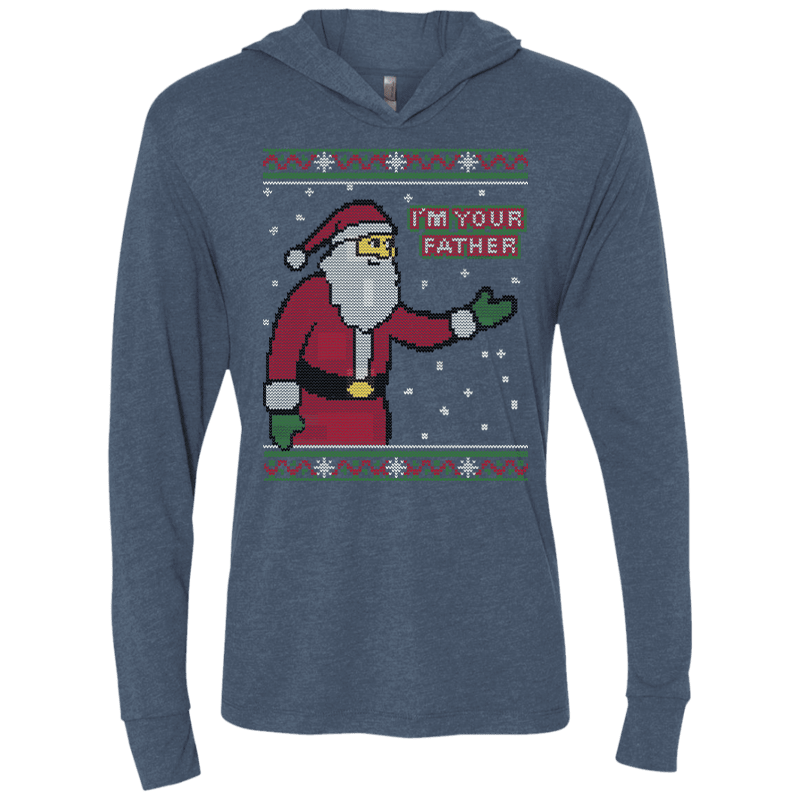 T-Shirts Indigo / X-Small Spoiler Christmas Sweater Triblend Long Sleeve Hoodie Tee