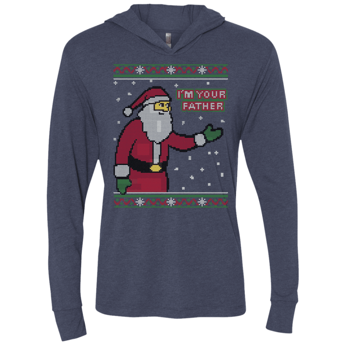 T-Shirts Vintage Navy / X-Small Spoiler Christmas Sweater Triblend Long Sleeve Hoodie Tee