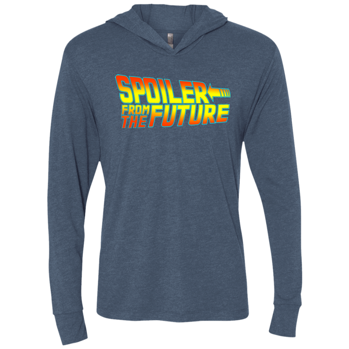 T-Shirts Indigo / X-Small Spoiler from the future Triblend Long Sleeve Hoodie Tee