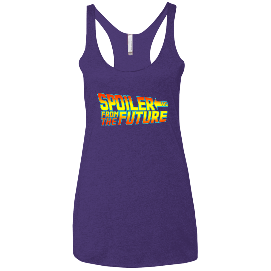 T-Shirts Purple / X-Small Spoiler from the future Women's Triblend Racerback Tank