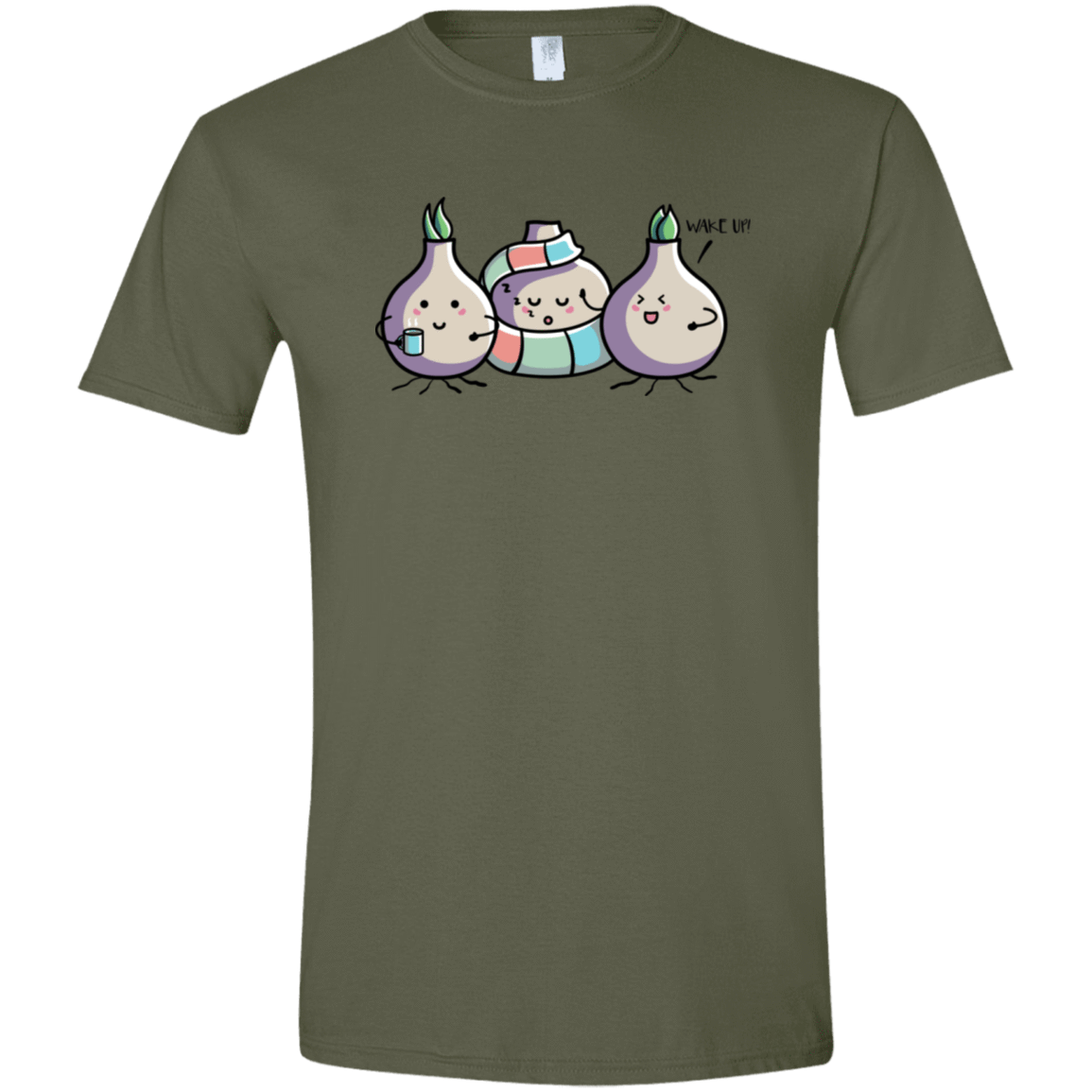 T-Shirts Military Green / S Spring Bulbs Men's Semi-Fitted Softstyle