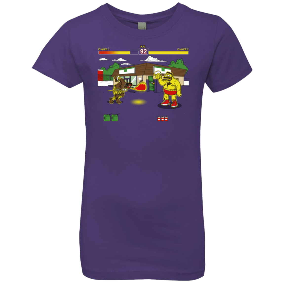 T-Shirts Purple Rush / YXS Springfield Fighter Girls Premium T-Shirt