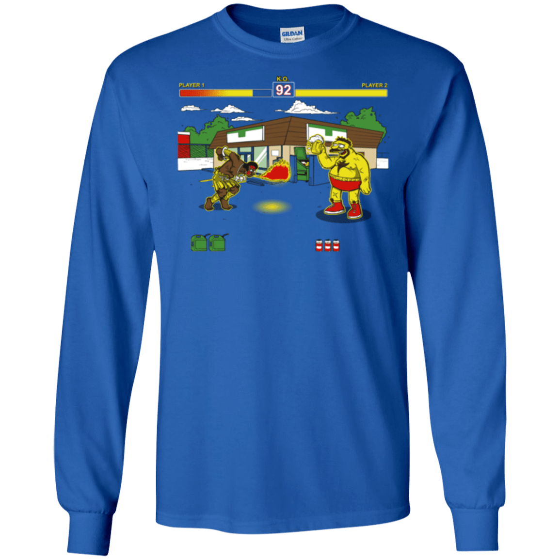 T-Shirts Royal / S Springfield Fighter Men's Long Sleeve T-Shirt