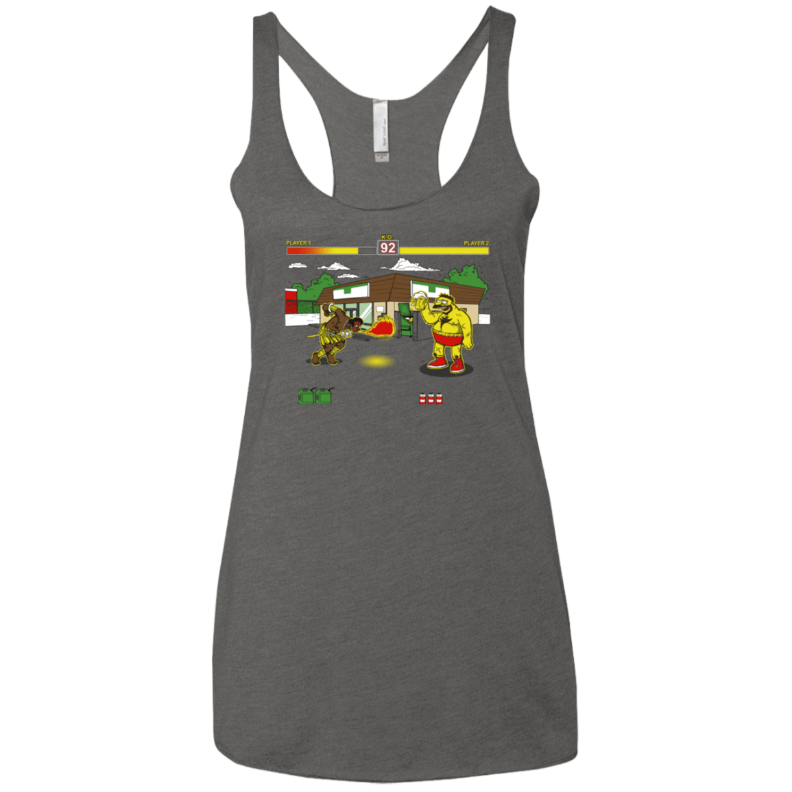 T-Shirts Premium Heather / X-Small Springfield Fighter Women's Triblend Racerback Tank