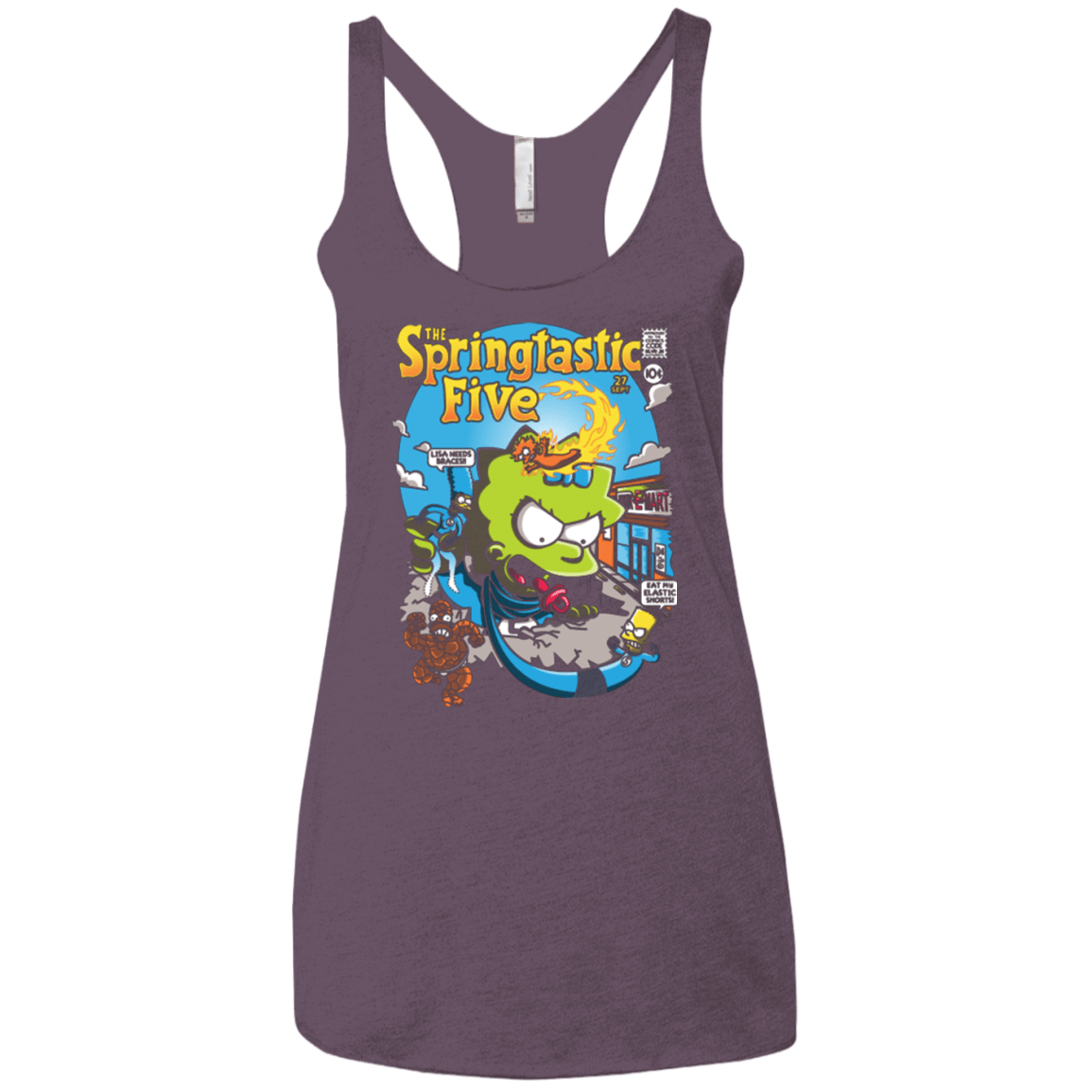 T-Shirts Vintage Purple / X-Small Springtastic Women's Triblend Racerback Tank