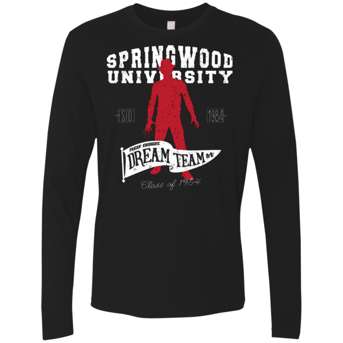 T-Shirts Black / Small Springwood University Men's Premium Long Sleeve