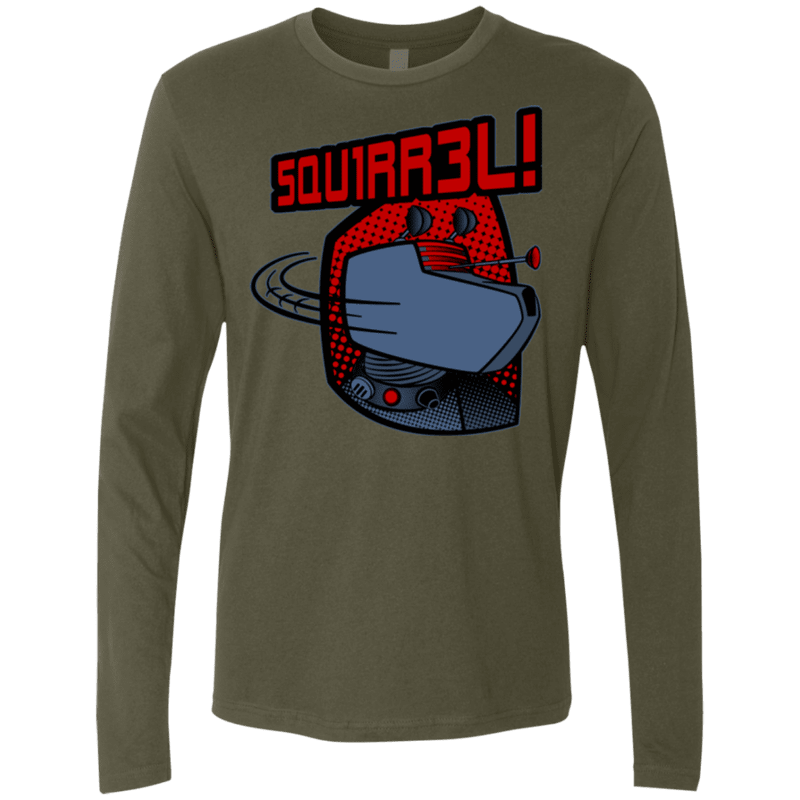 T-Shirts Military Green / Small Squirrel Men's Premium Long Sleeve