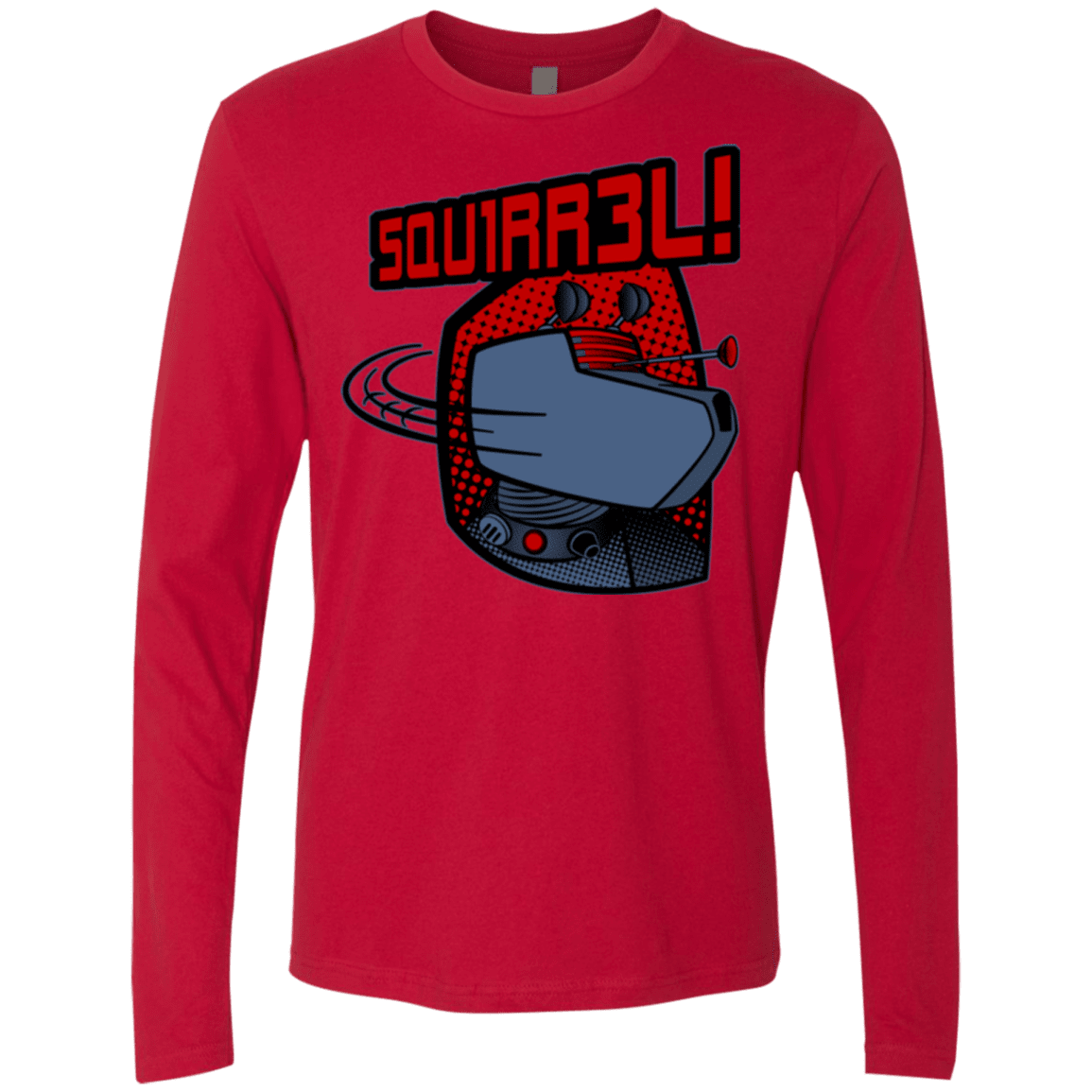 T-Shirts Red / Small Squirrel Men's Premium Long Sleeve