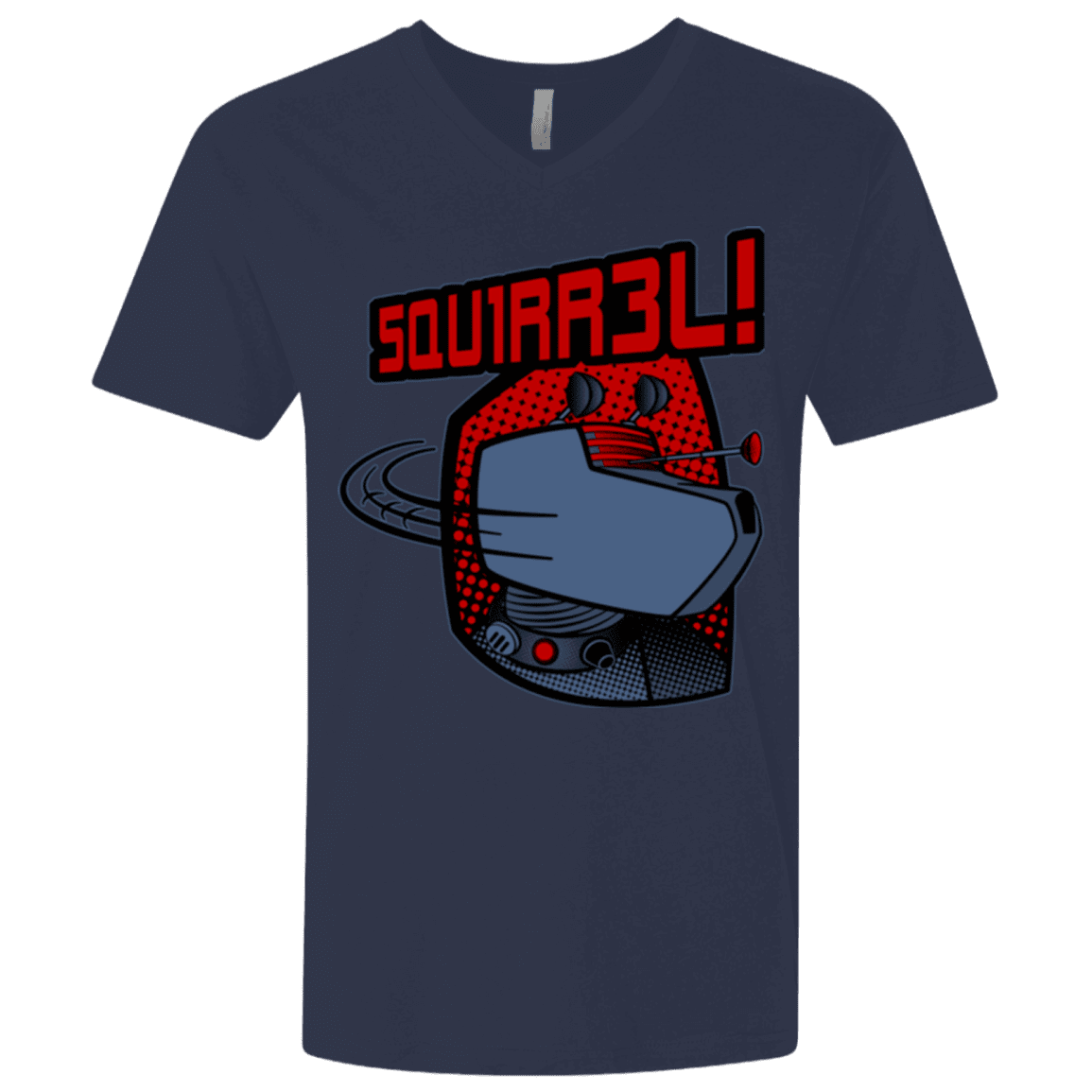 T-Shirts Midnight Navy / X-Small Squirrel Men's Premium V-Neck