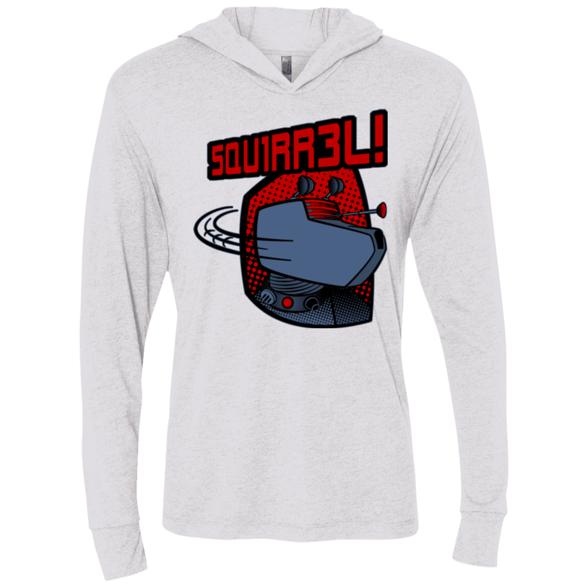 T-Shirts Heather White / X-Small Squirrel Triblend Long Sleeve Hoodie Tee