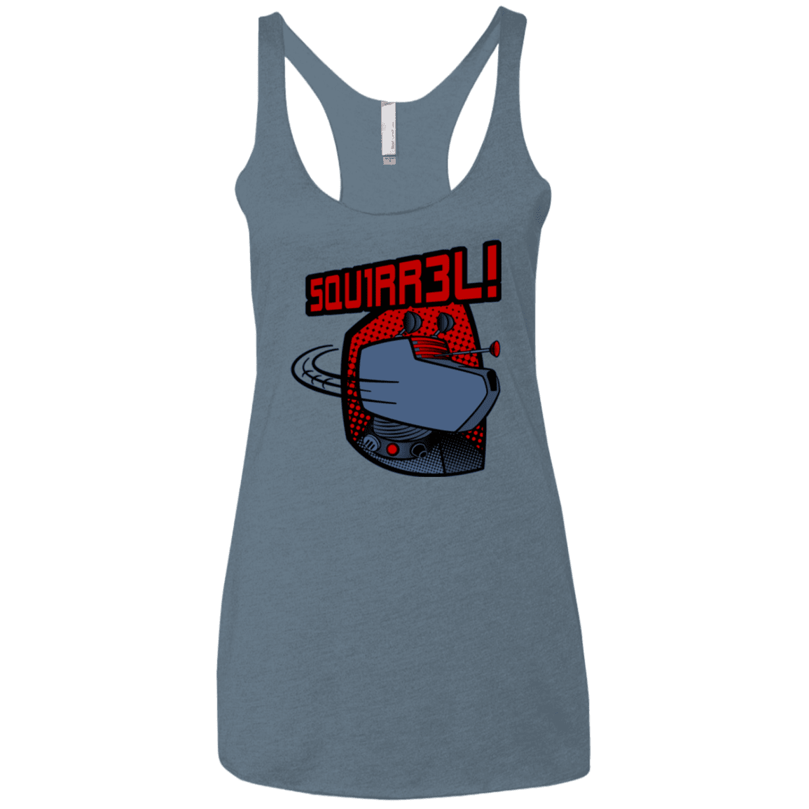 T-Shirts Indigo / X-Small Squirrel Women's Triblend Racerback Tank