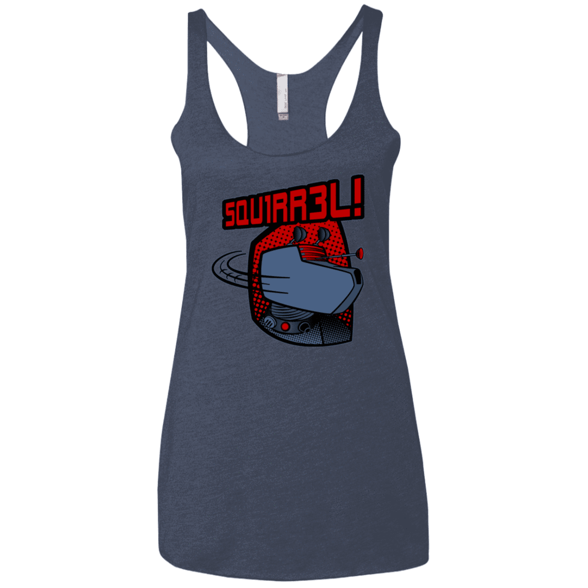T-Shirts Vintage Navy / X-Small Squirrel Women's Triblend Racerback Tank