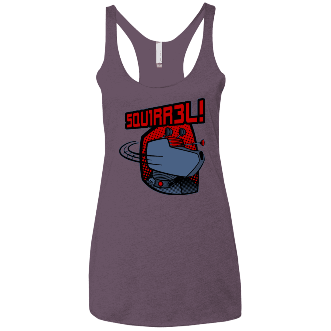 T-Shirts Vintage Purple / X-Small Squirrel Women's Triblend Racerback Tank