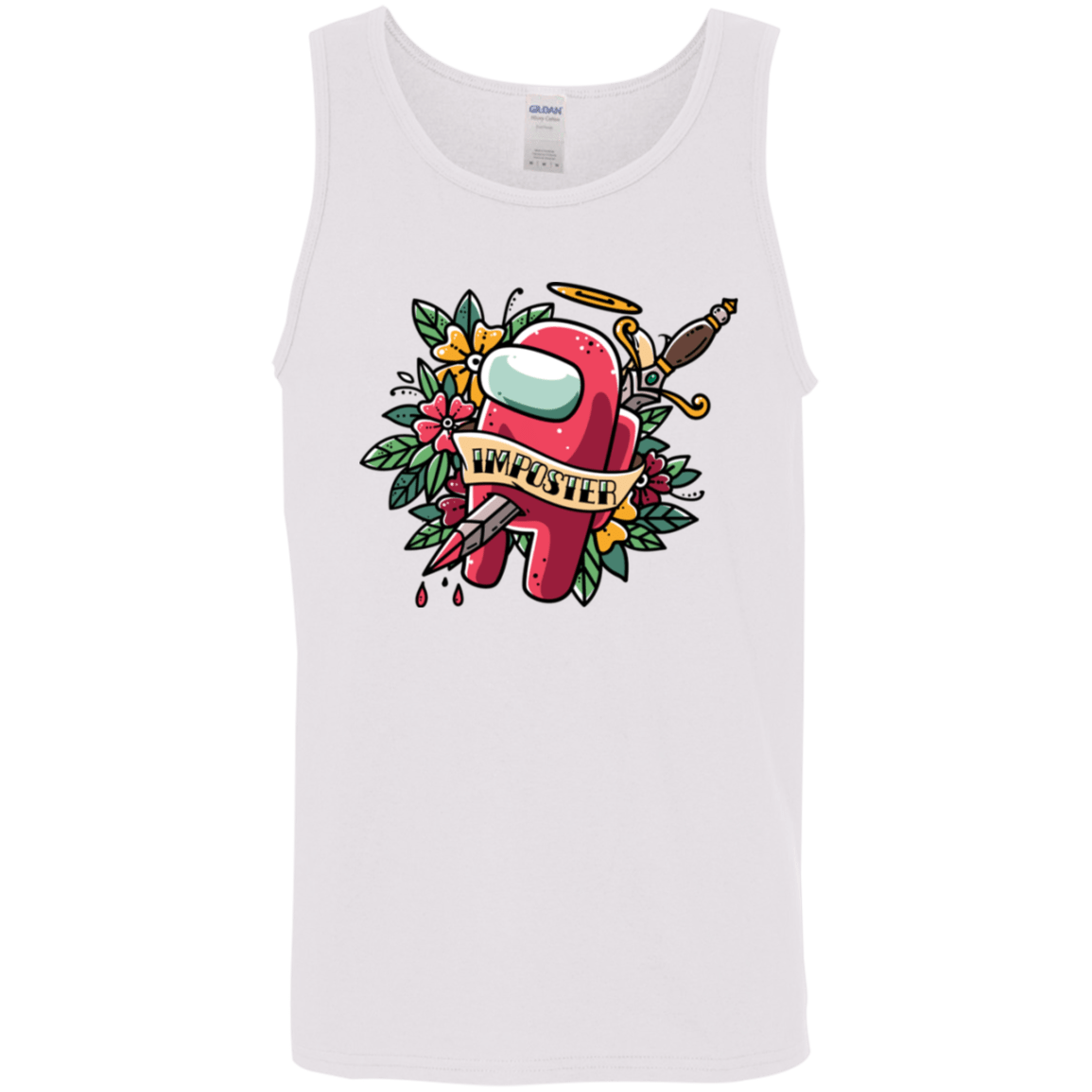 T-Shirts White / S SS Tattoo Men's Tank Top