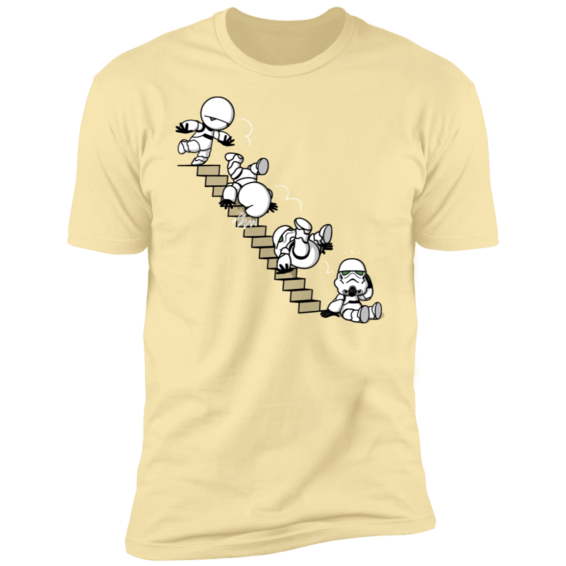 T-Shirts Banana Cream / S Stairs Trooper Men's Premium T-Shirt