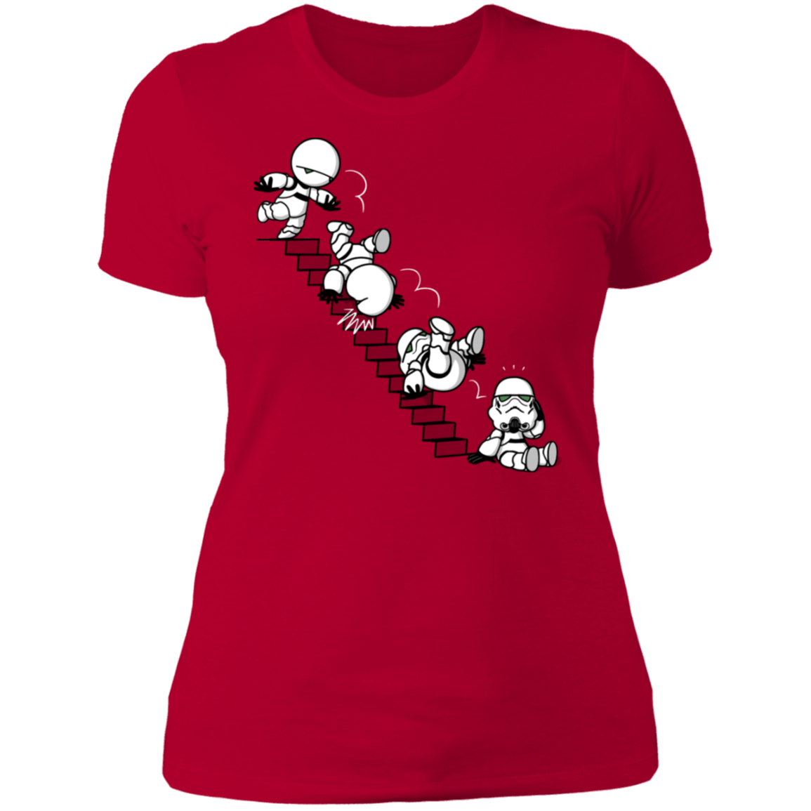 T-Shirts Red / S Stairs Trooper Women's Premium T-Shirt
