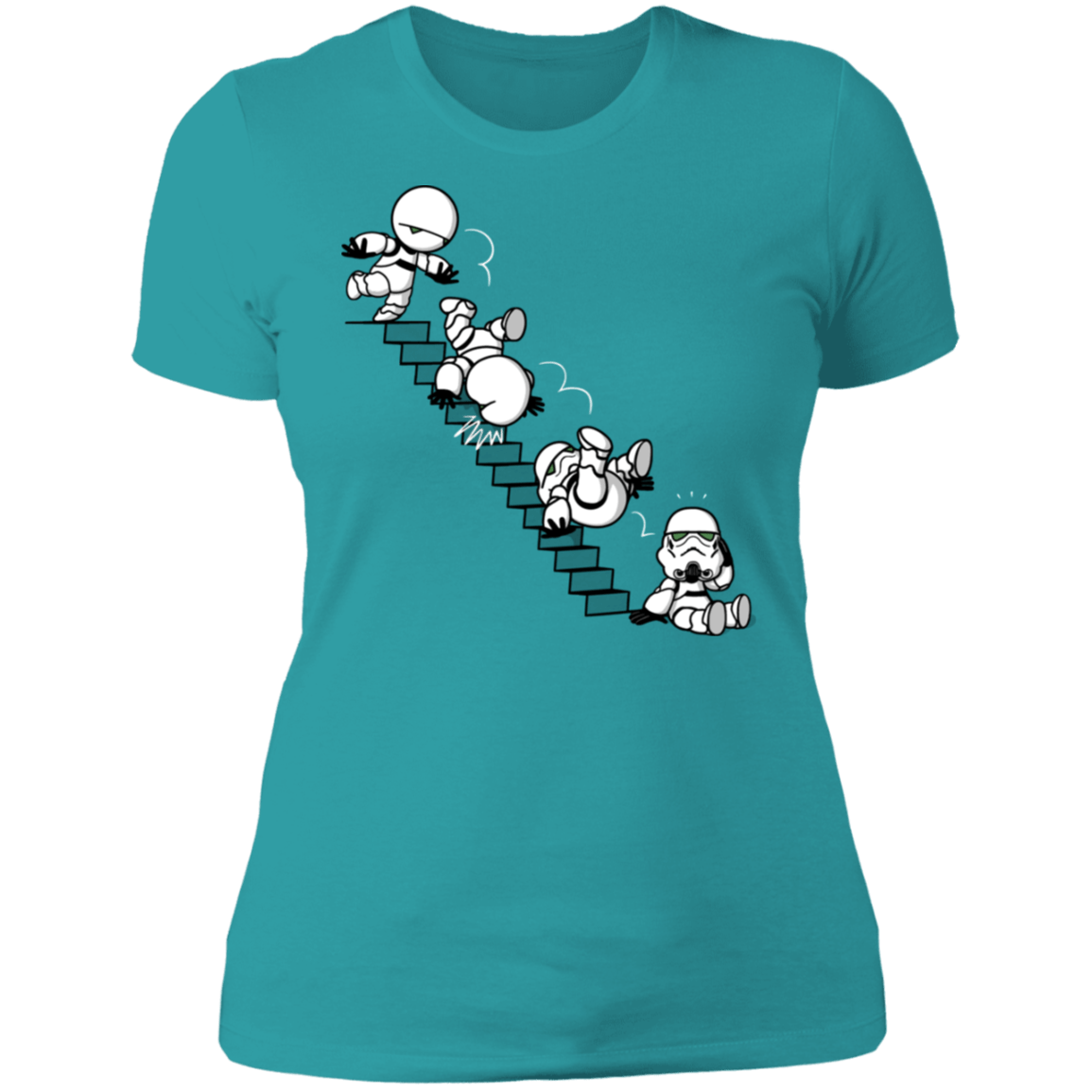 T-Shirts Tahiti Blue / S Stairs Trooper Women's Premium T-Shirt