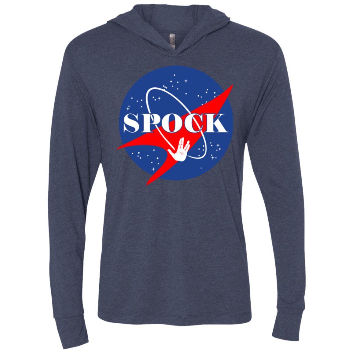 T-Shirts Vintage Navy / X-Small Star captain Triblend Long Sleeve Hoodie Tee