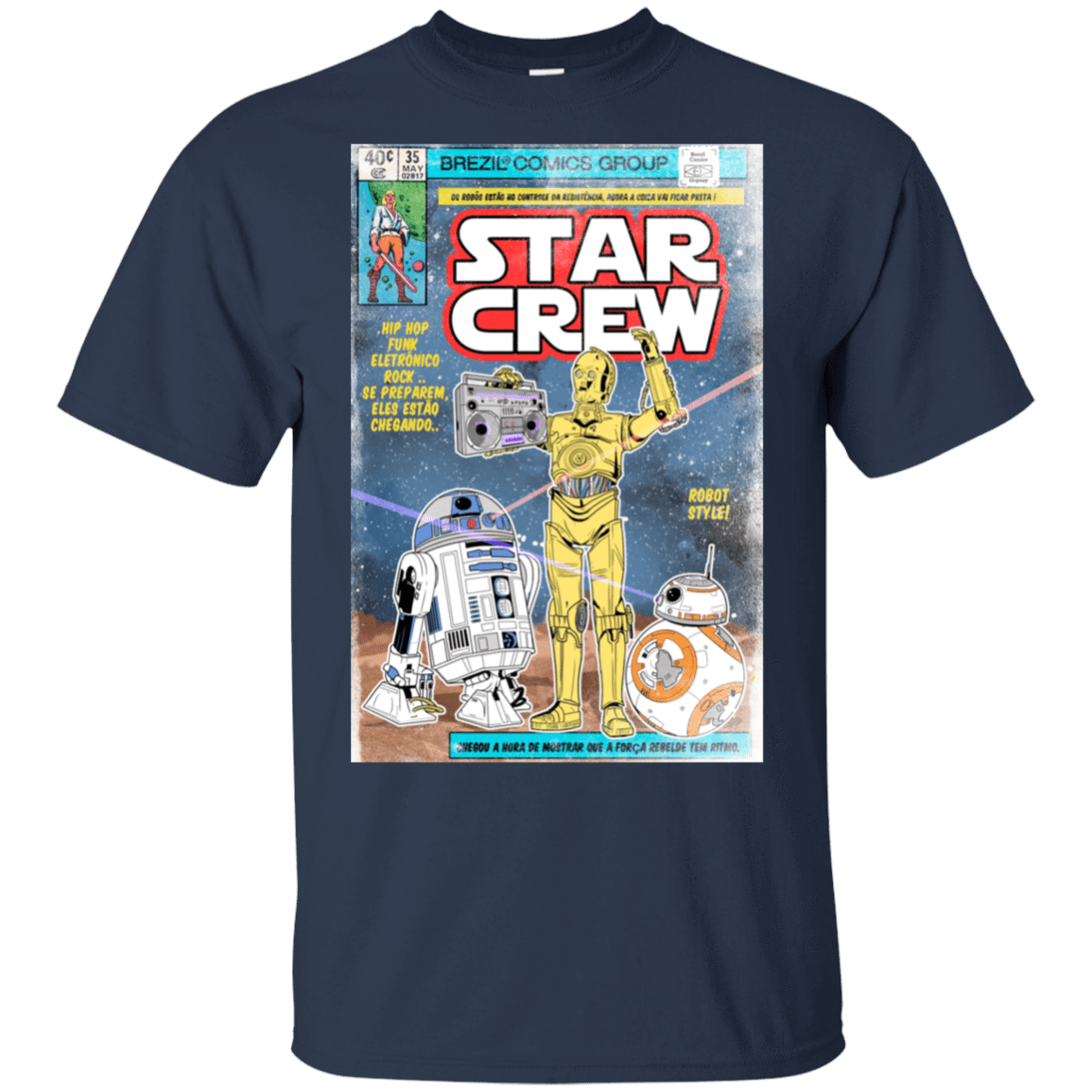 T-Shirts Navy / S Star Crew T-Shirt