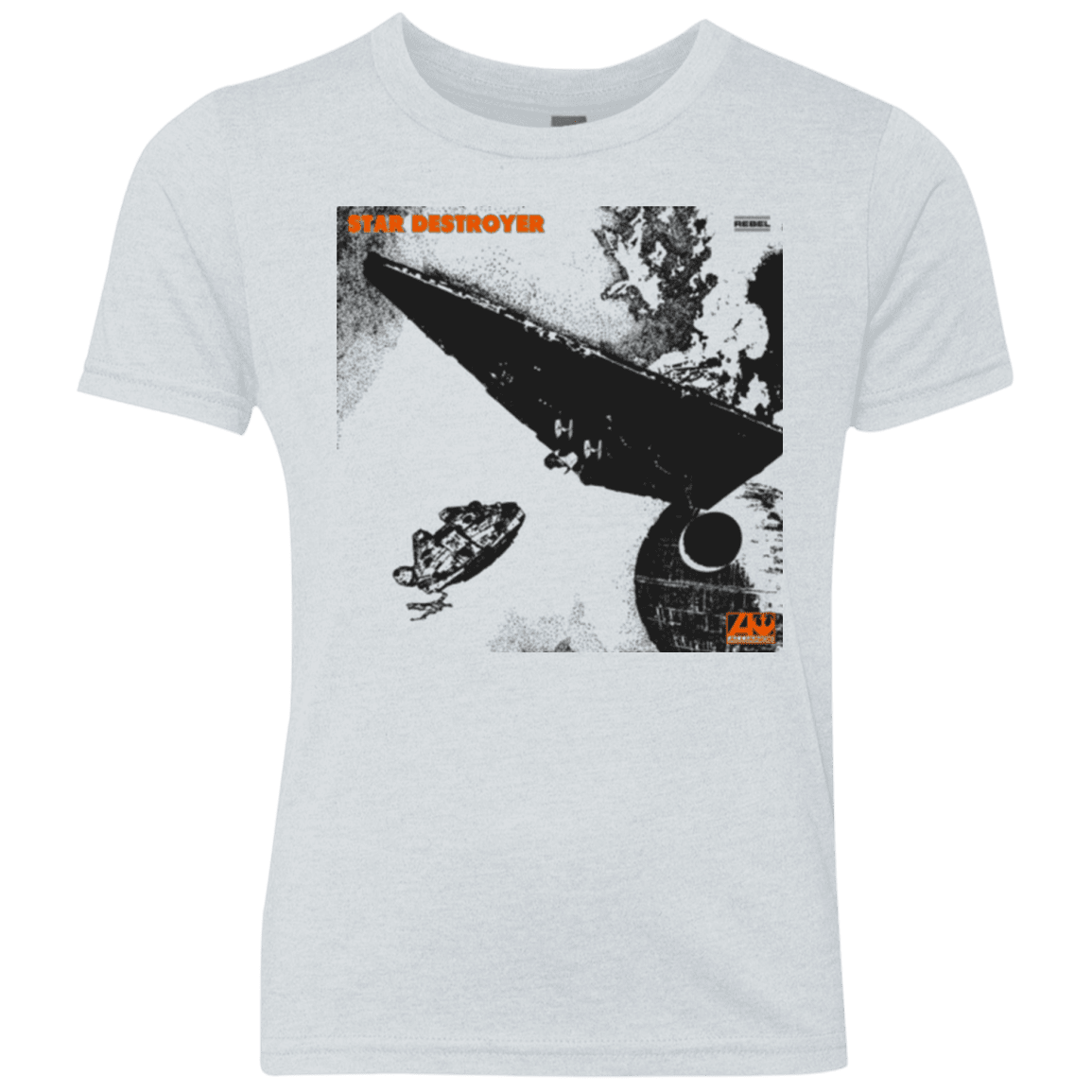 T-Shirts Heather White / YXS Star Destroyer Youth Triblend T-Shirt
