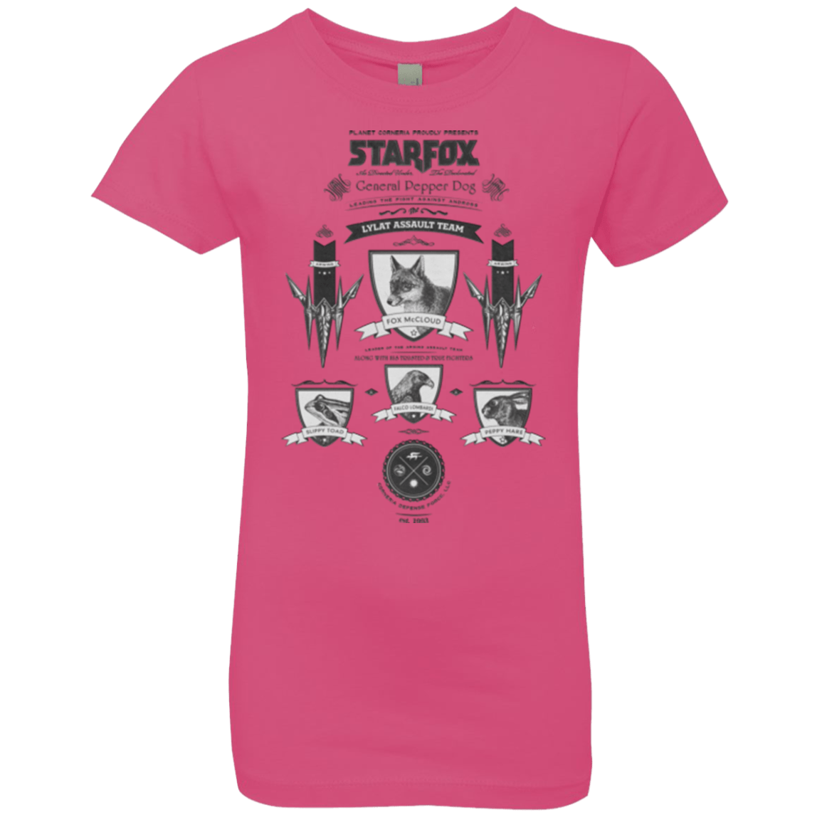 T-Shirts Hot Pink / YXS Star Fox Vintage Girls Premium T-Shirt