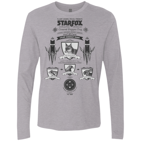 T-Shirts Heather Grey / Small Star Fox Vintage Men's Premium Long Sleeve