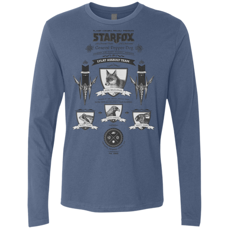 T-Shirts Indigo / Small Star Fox Vintage Men's Premium Long Sleeve